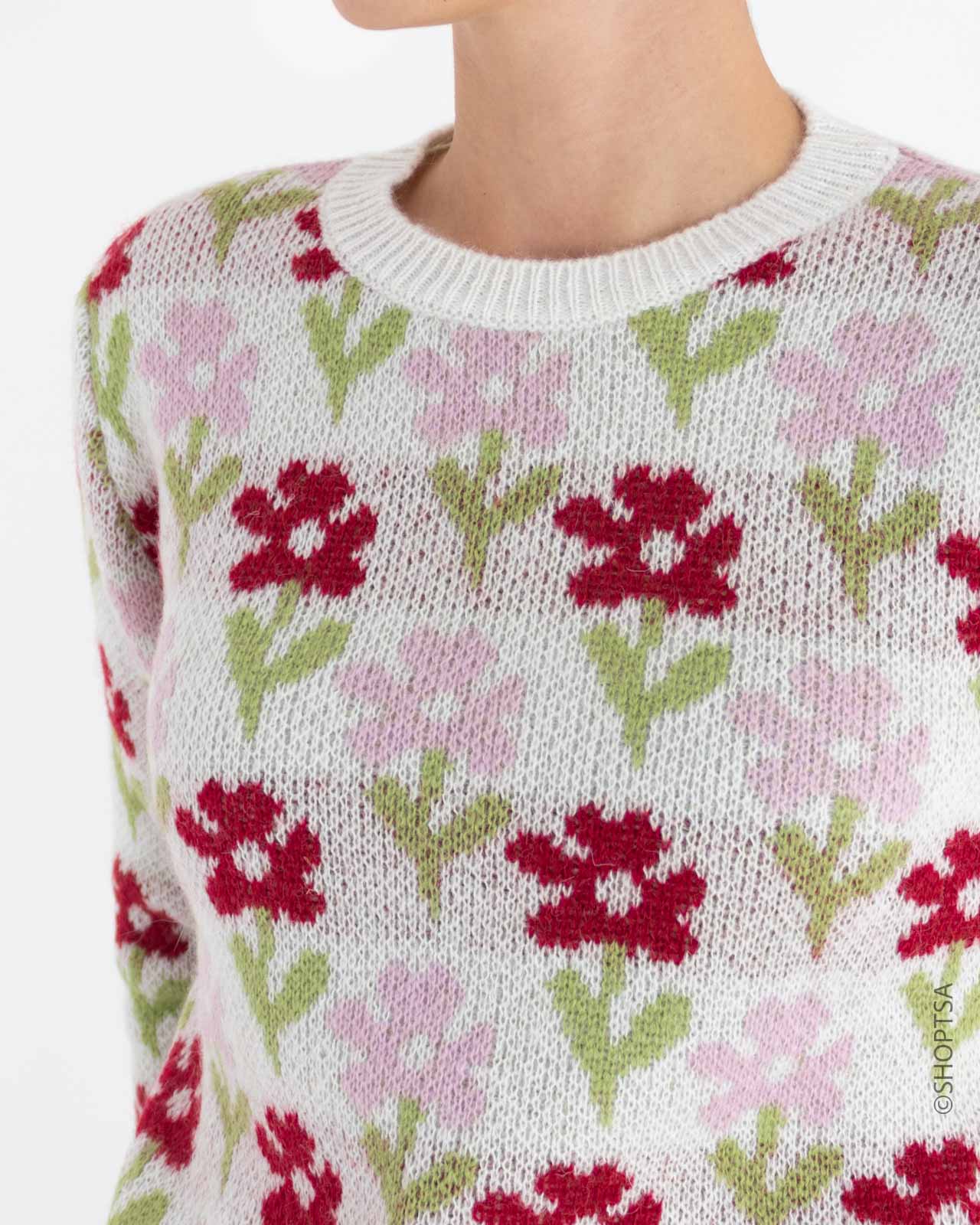 Maglione fiore mohair - Midi - shopTSa