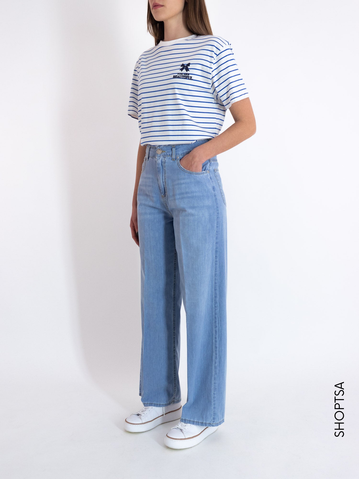 Jeans leggero palazzo - PRANI