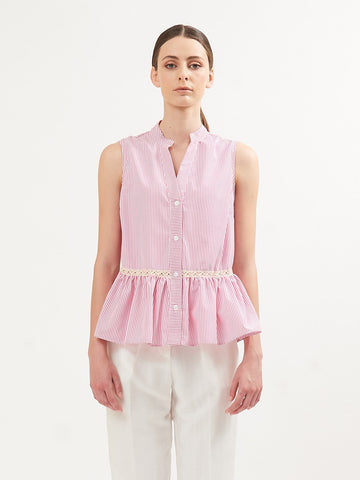 Striped cotton top