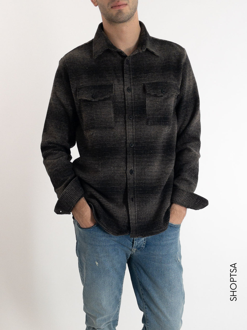 Gradient checked shirt - SSEINSE