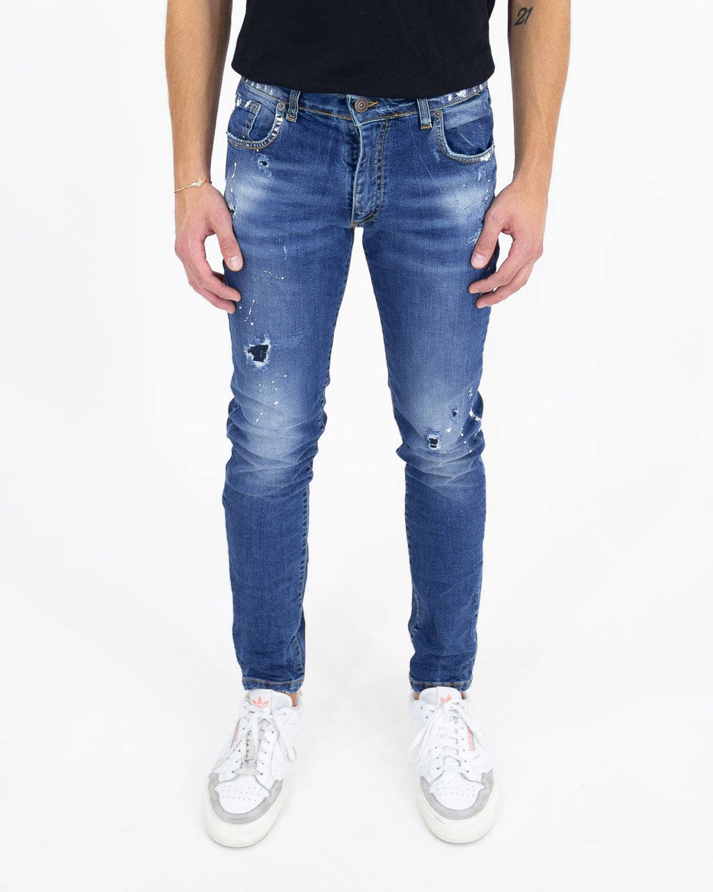 Jeans skinny effetto macchie - Klixs Jeans - shopTSa