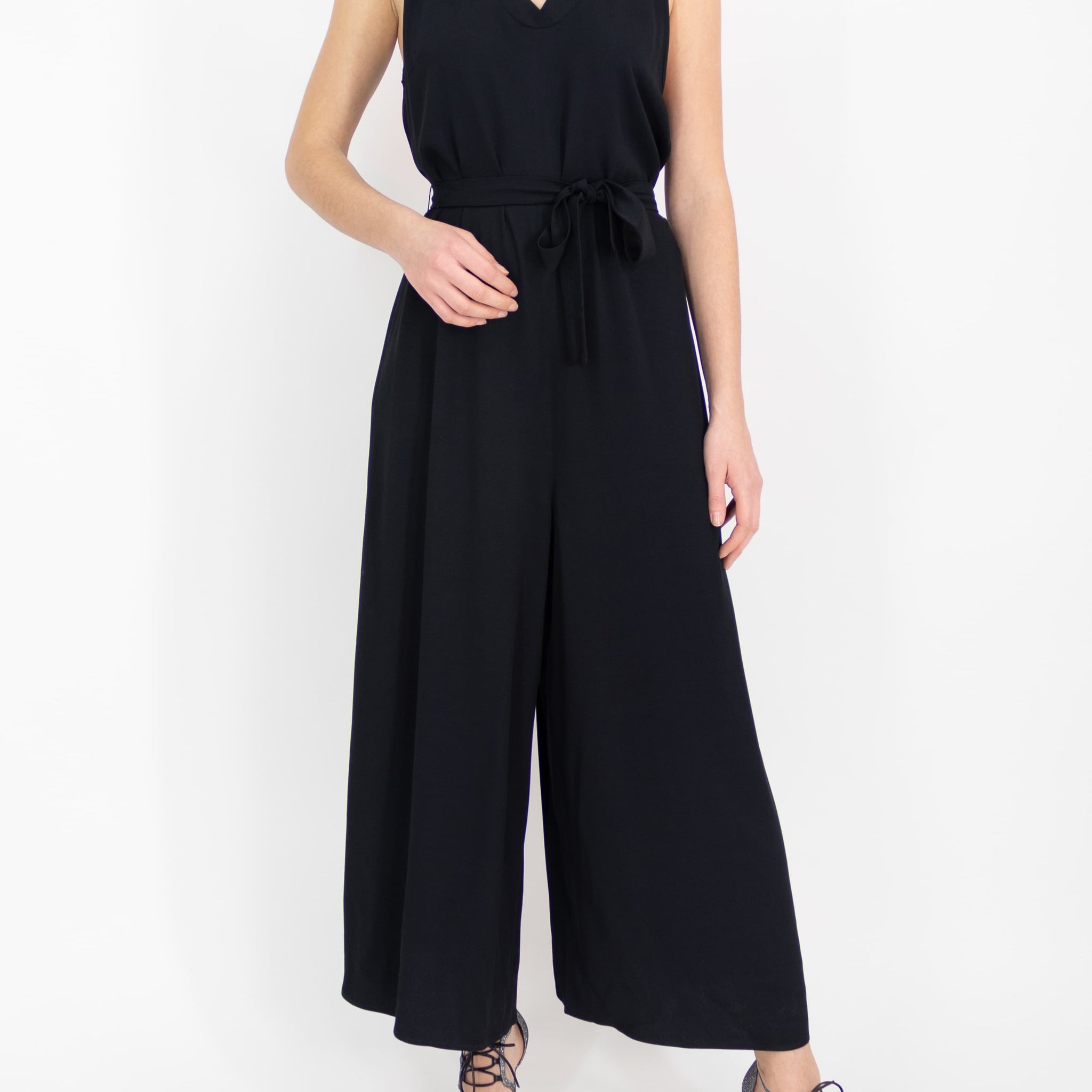 Jumpsuit with wide trousers