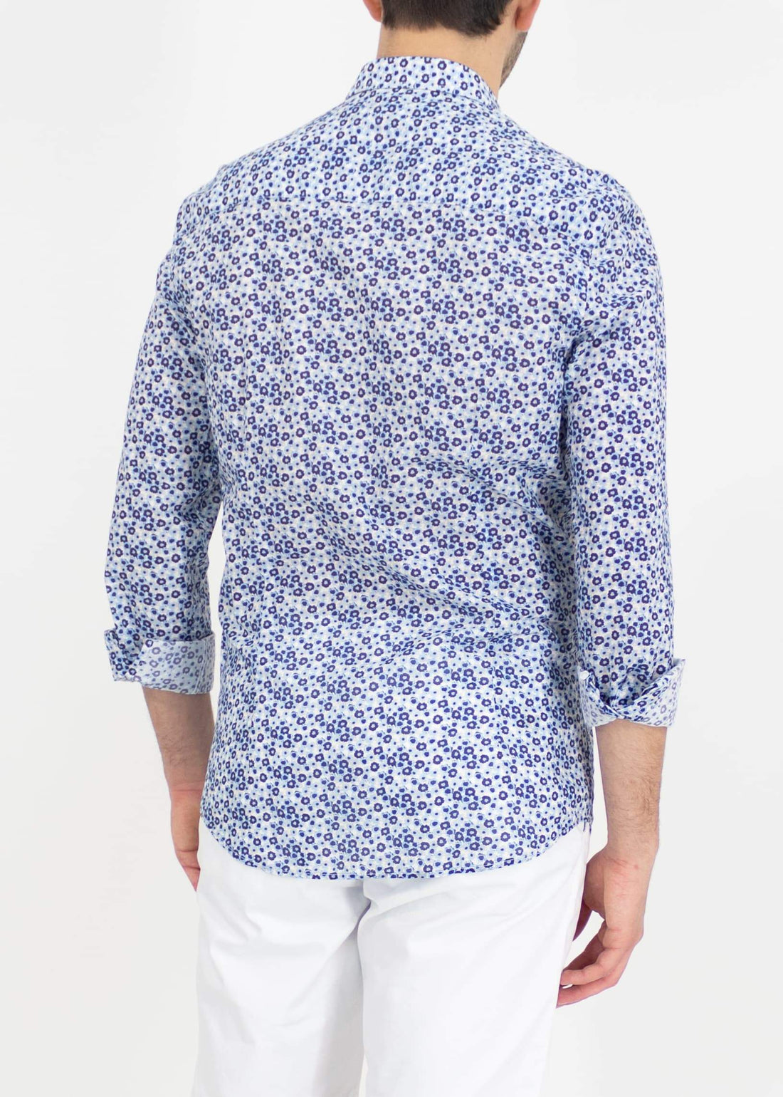 Camicia micro fiore cotone leggero