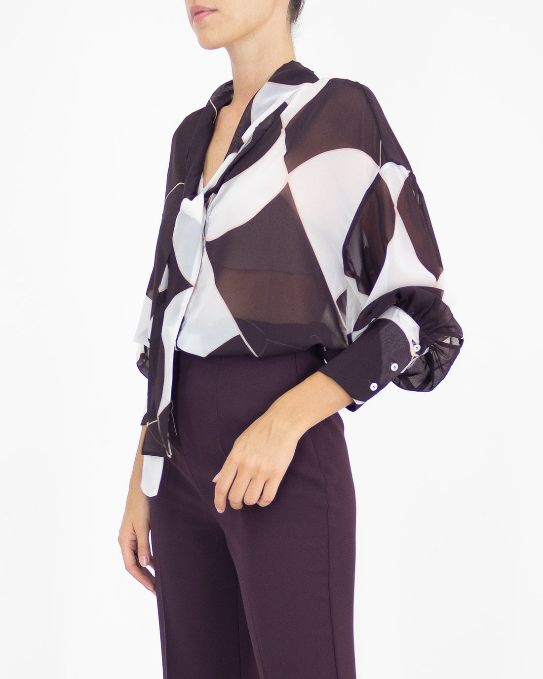 Burgundy elegant shirt - EMME Marella