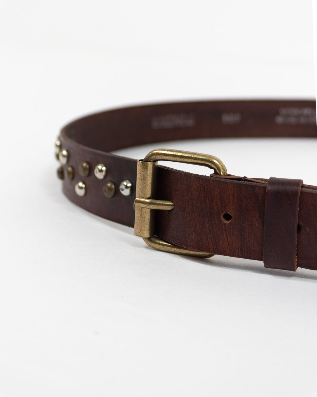 Studded leather belt