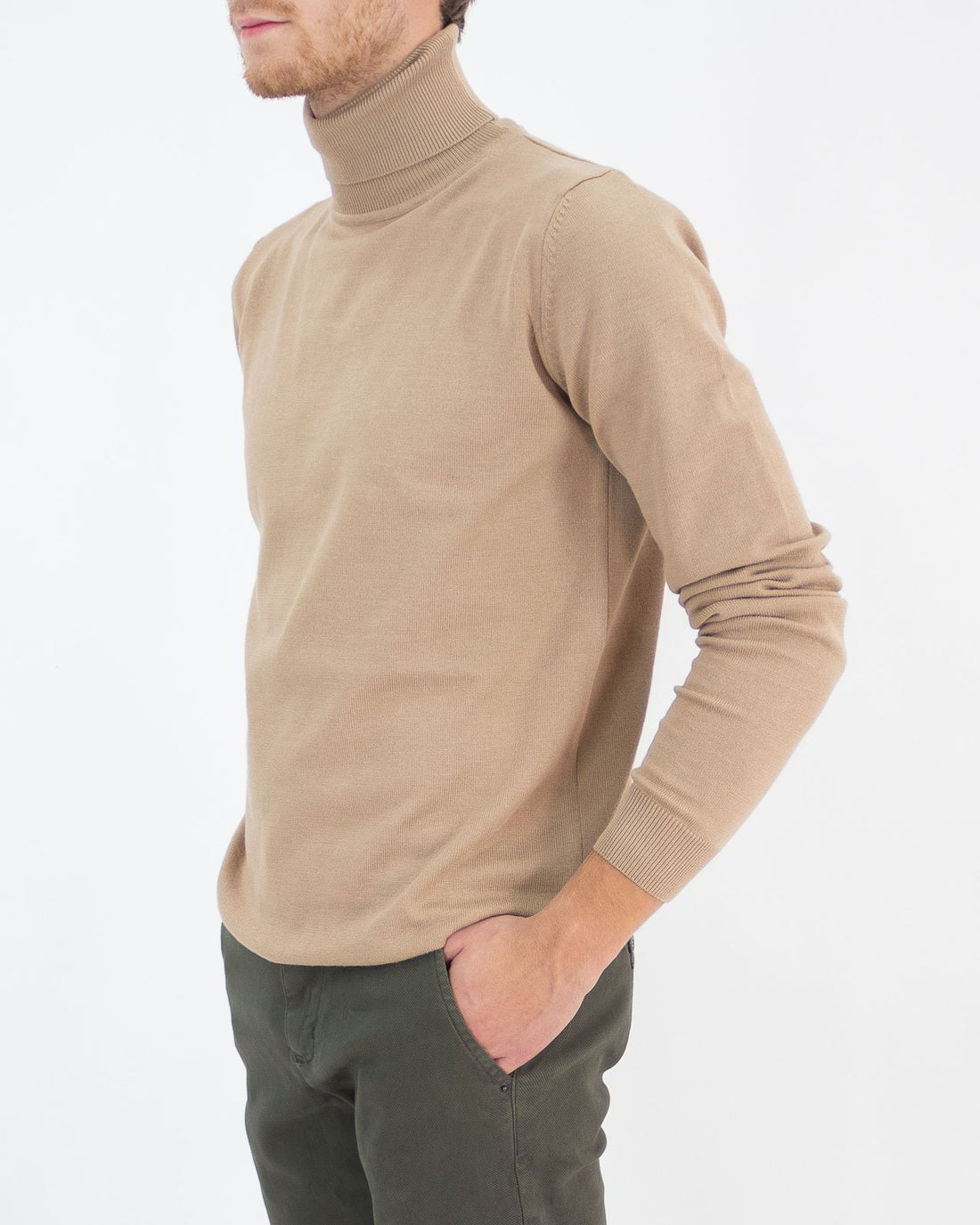 Basic viscose turtleneck sweater