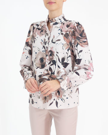 Camicetta rosa bottoni oro