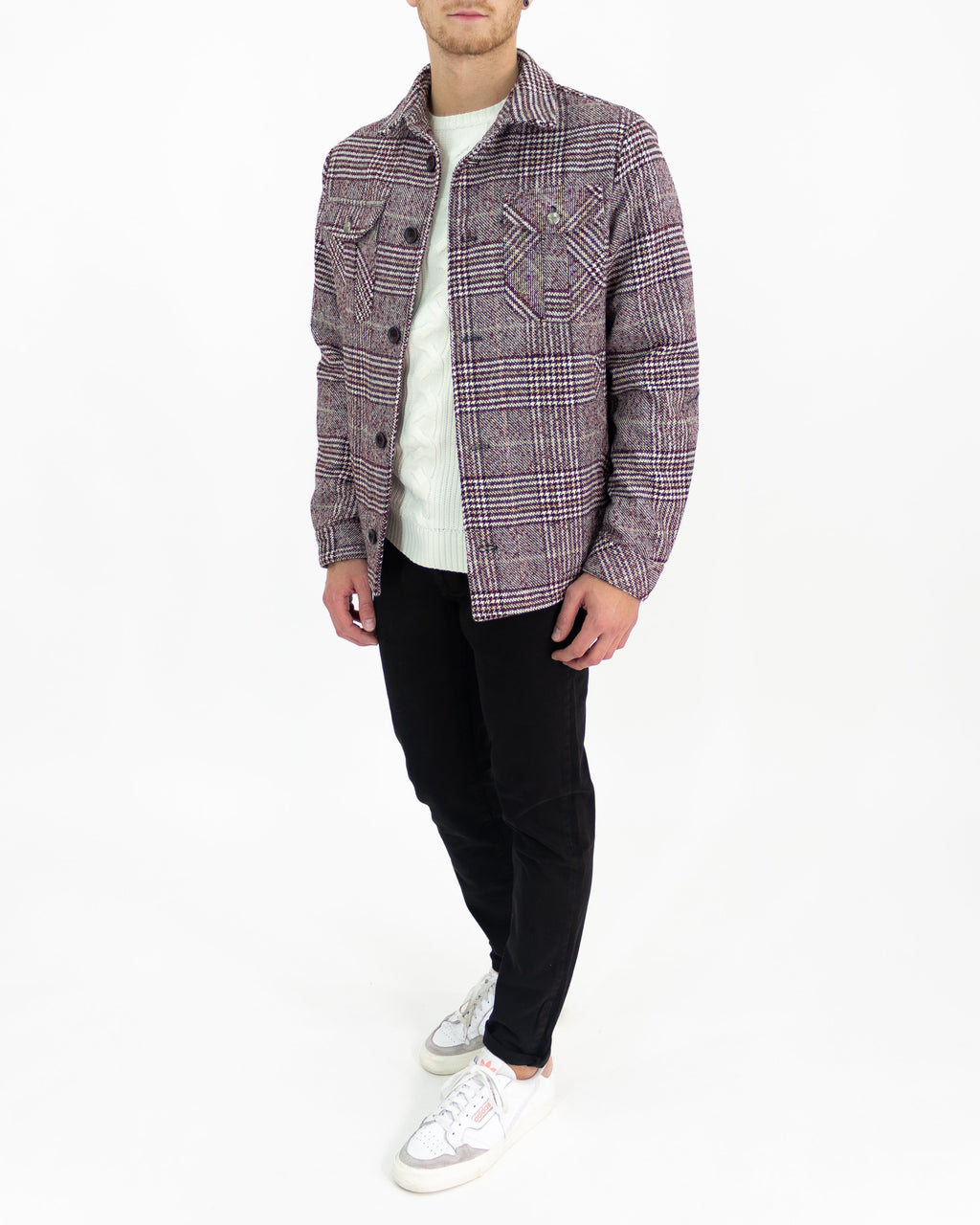 Giacca in panno bordeaux a quadri - Sseinse - shopTSa