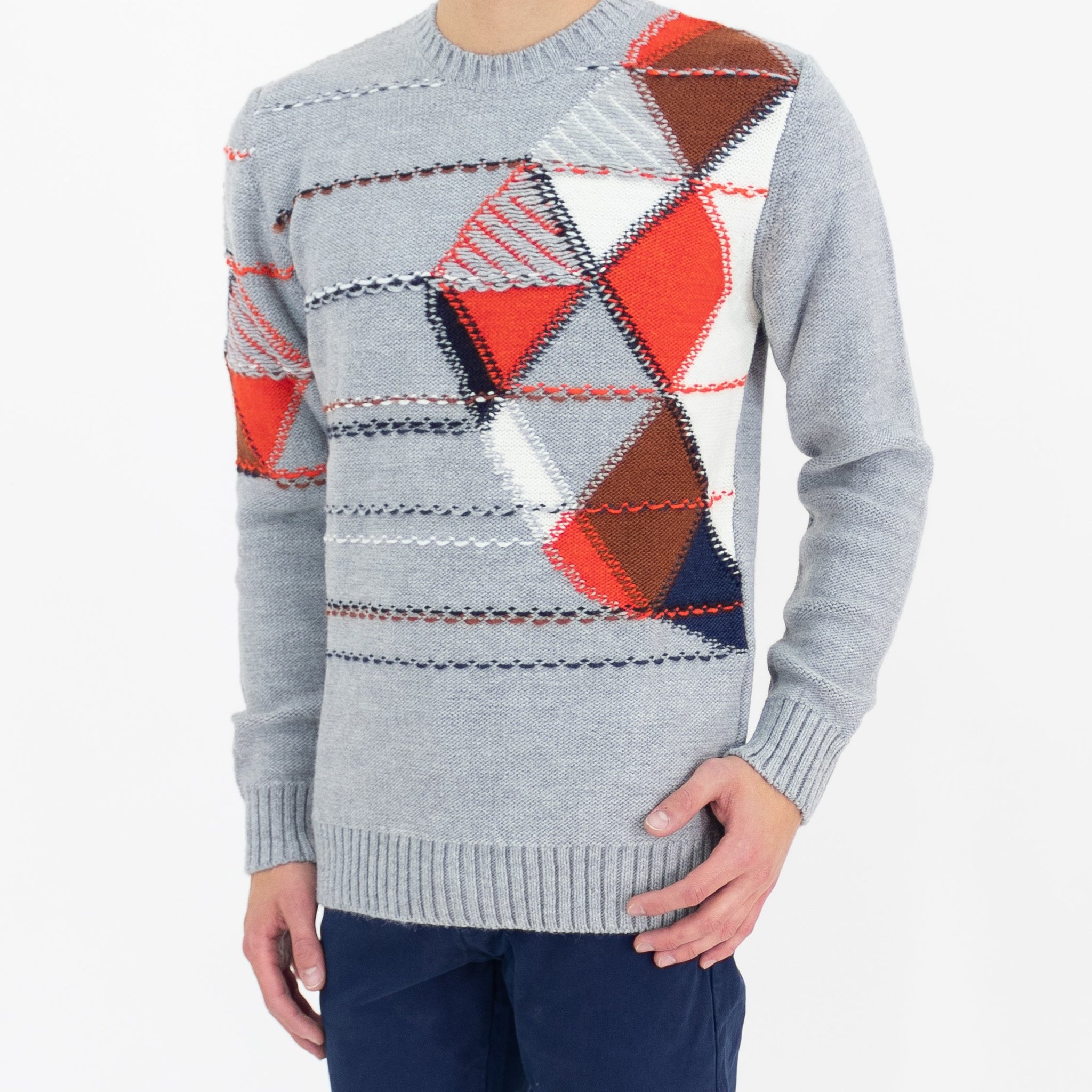 Jacquard knit sweater