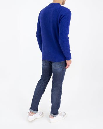 Maglione misto mohair bluette