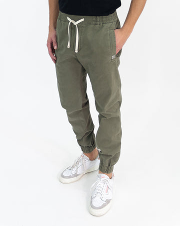 Sage green trousers with elastic 