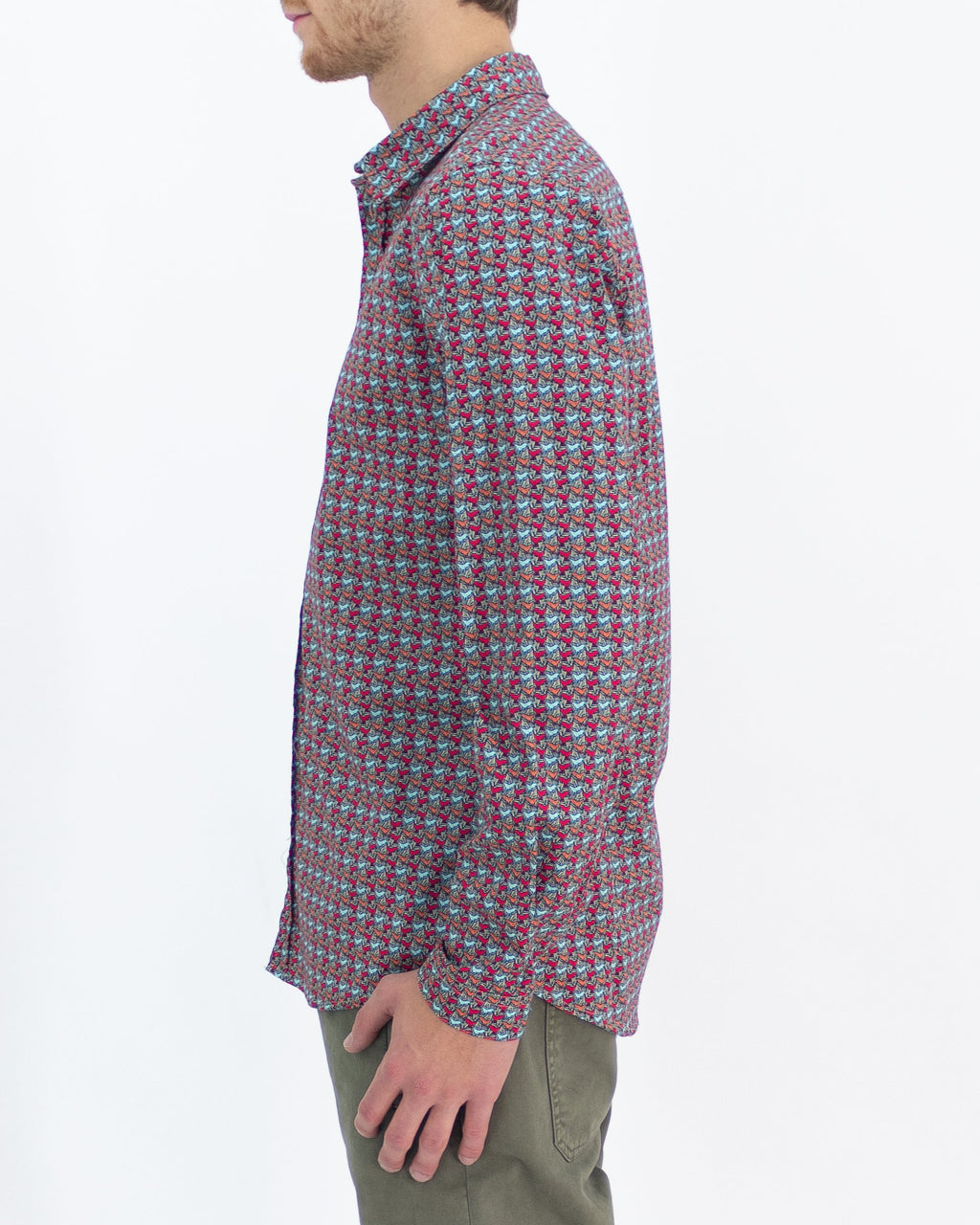 Camicia in cotone fantasia colorata - Bl11 - shopTSa