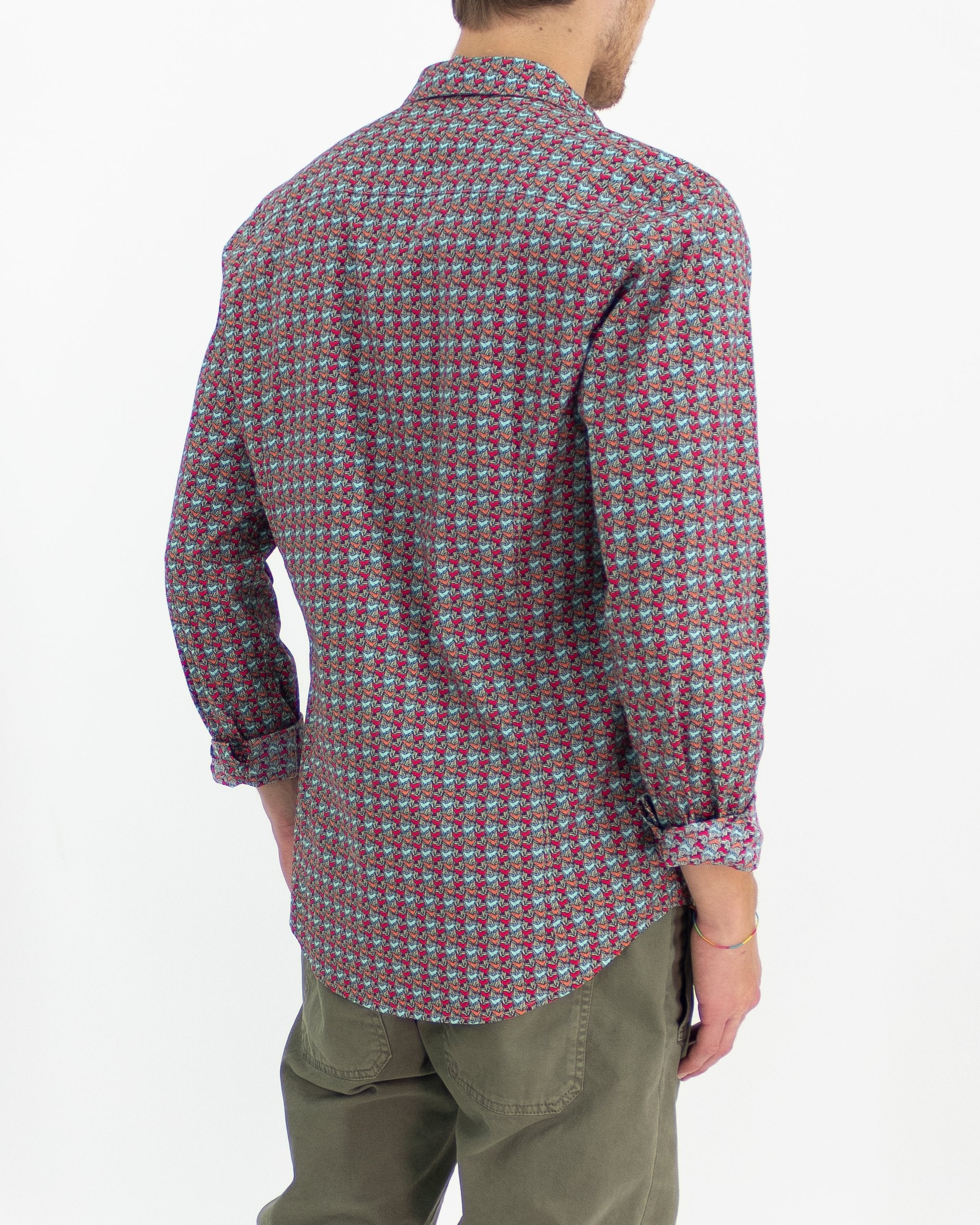 Camicia in cotone fantasia colorata - Bl11 - shopTSa