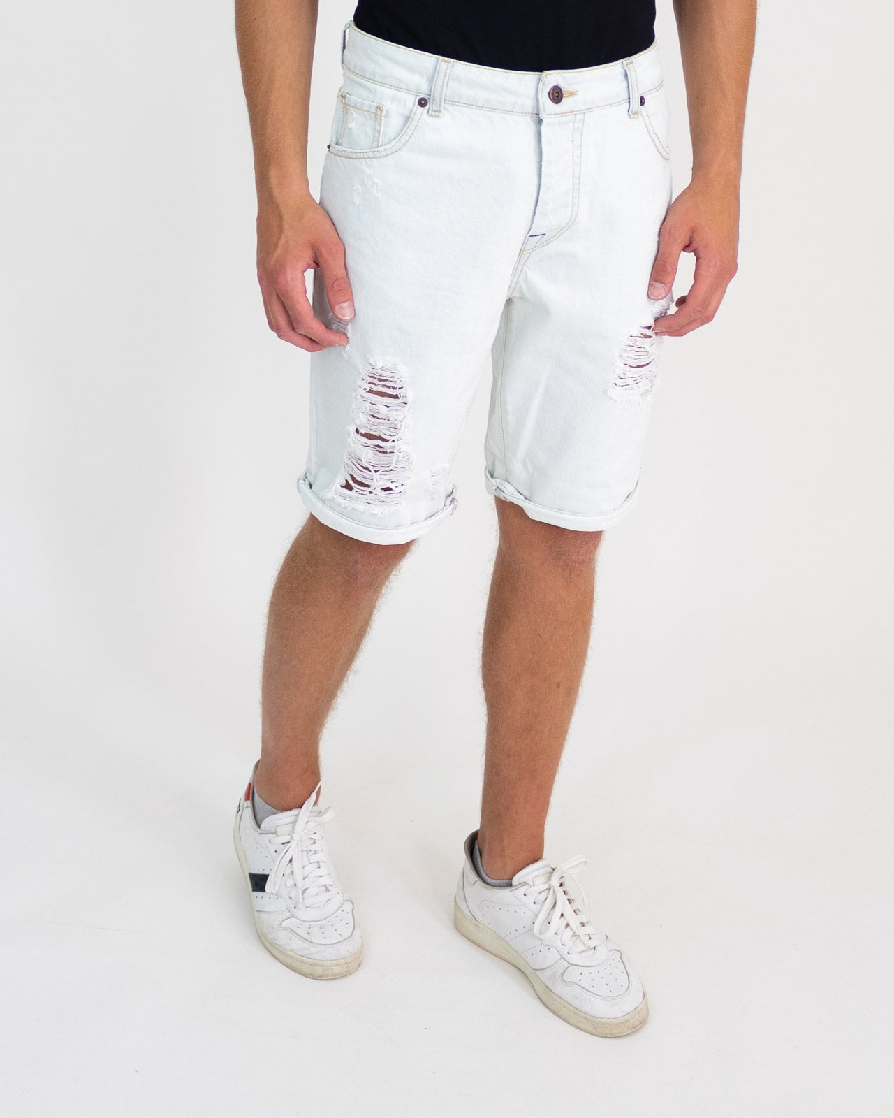 Bermuda jeans strappato - KLIXS JEANS