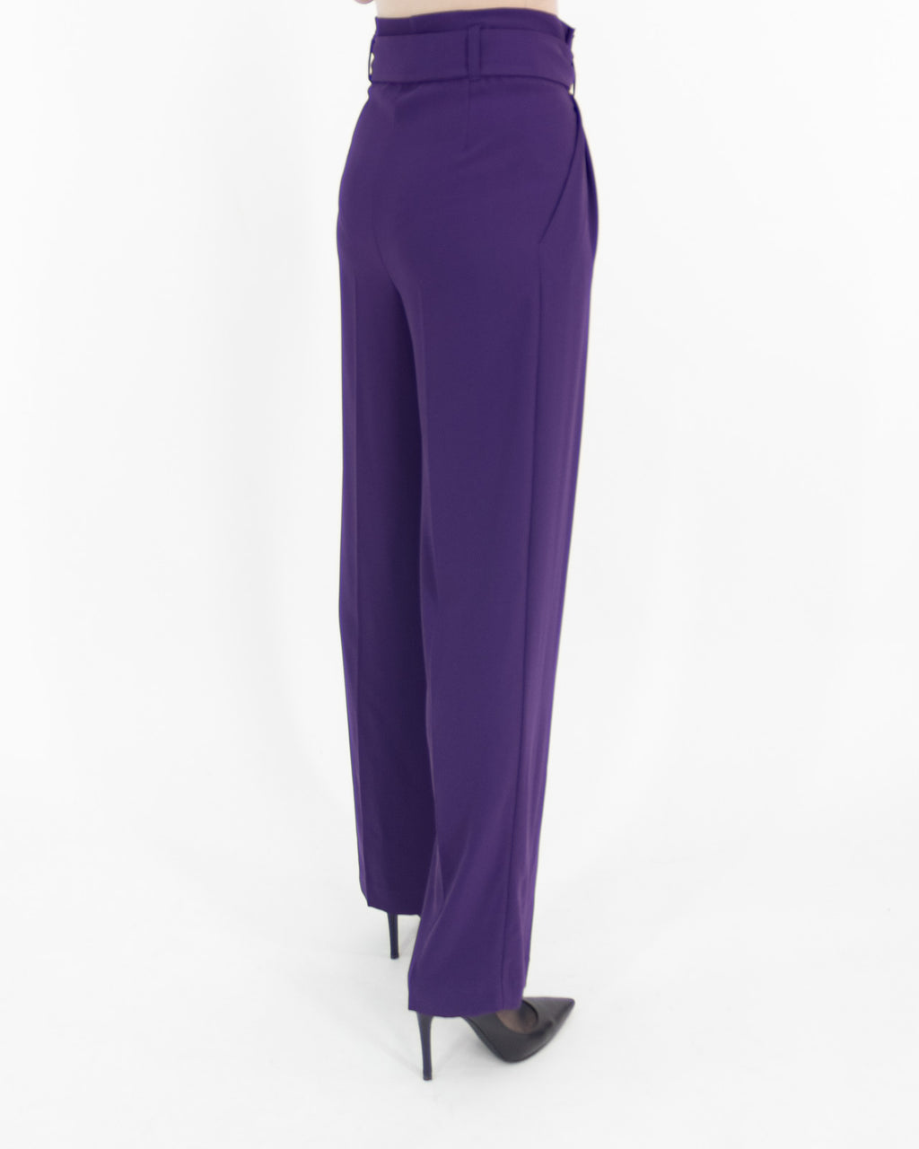 Pantalone vita alta arricciato - Angysix - shopTSa