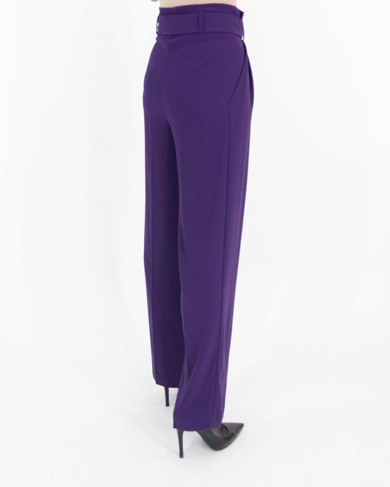 Pantalone vita alta arricciato - Angysix - shopTSa