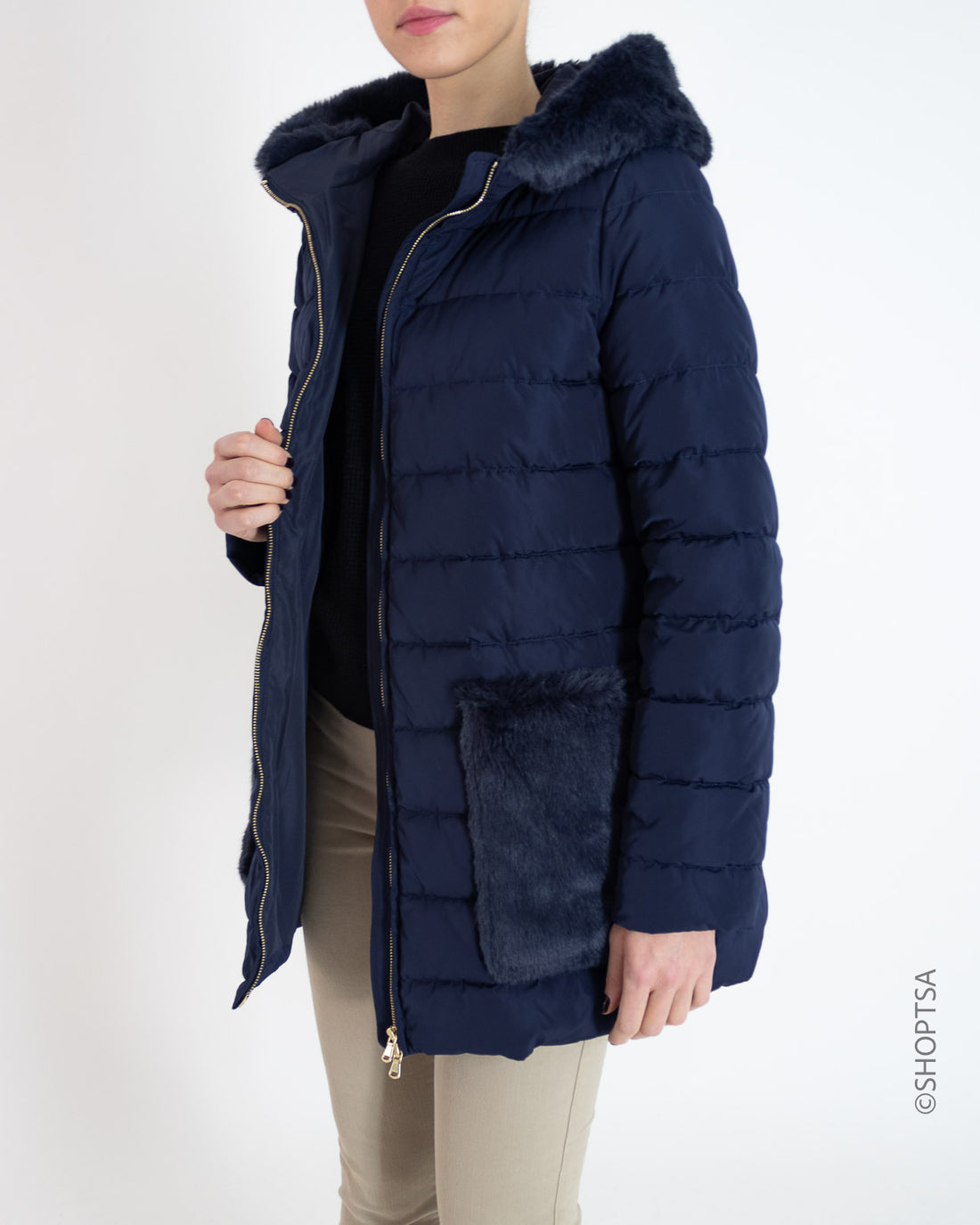 Faux fur pocket jacket - Emme Marella