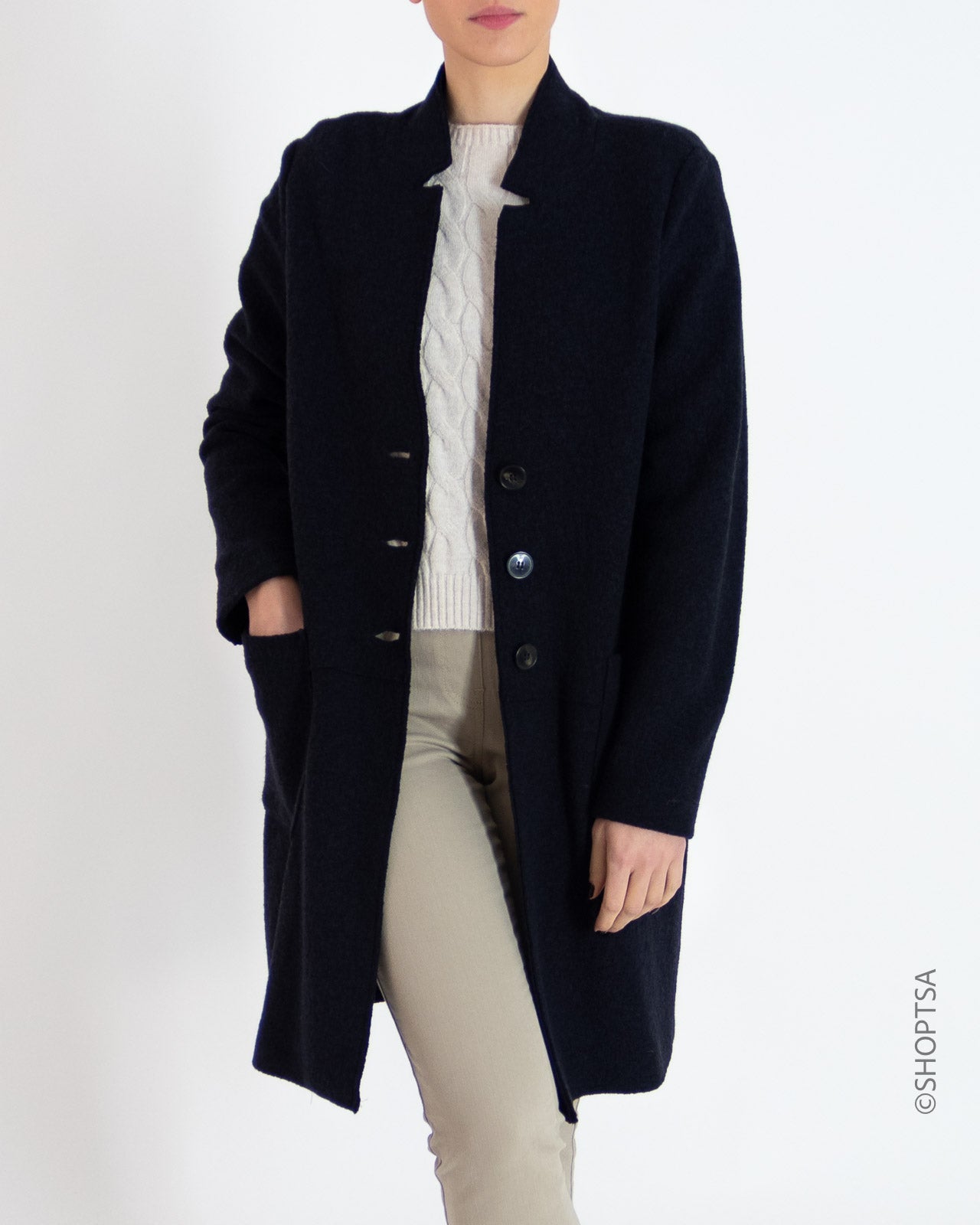 Cappotto lana linea matita - Emme Marella