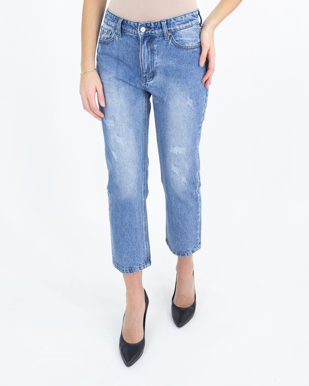 Jeans girlfriend fit chiaro