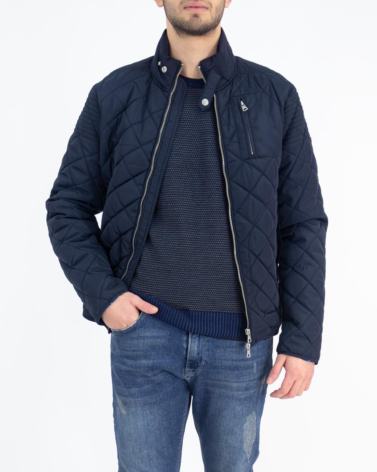 Giubbino trapuntato blu - Gaudì - shopTSa