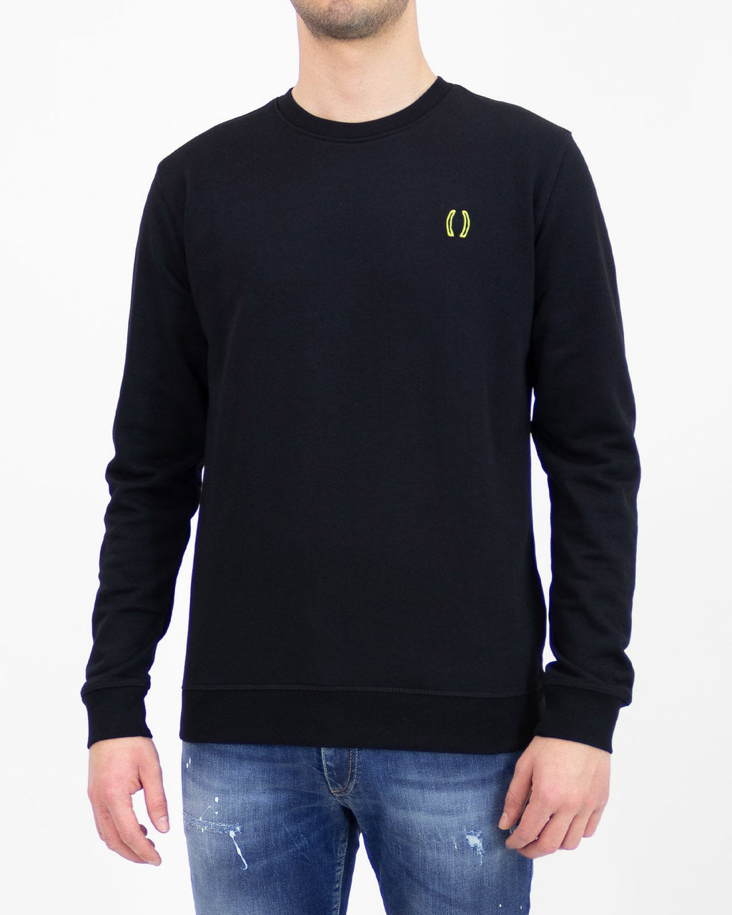 Felpa girocollo in cotone blu - (blame) - shopTSa