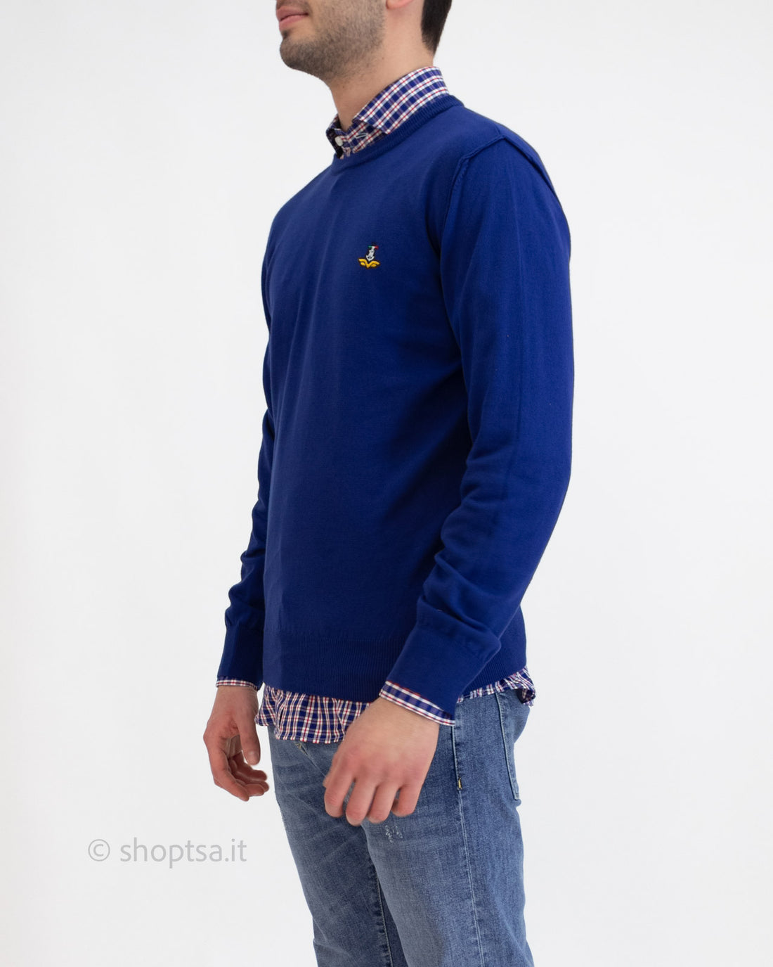 Lightweight cotton crew-neck sweater