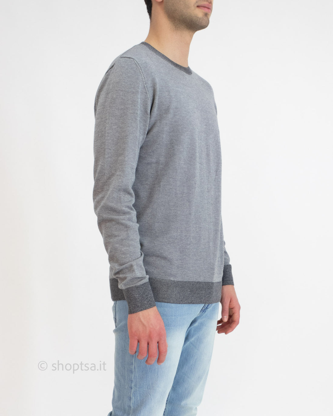 Double-knit cotton sweater