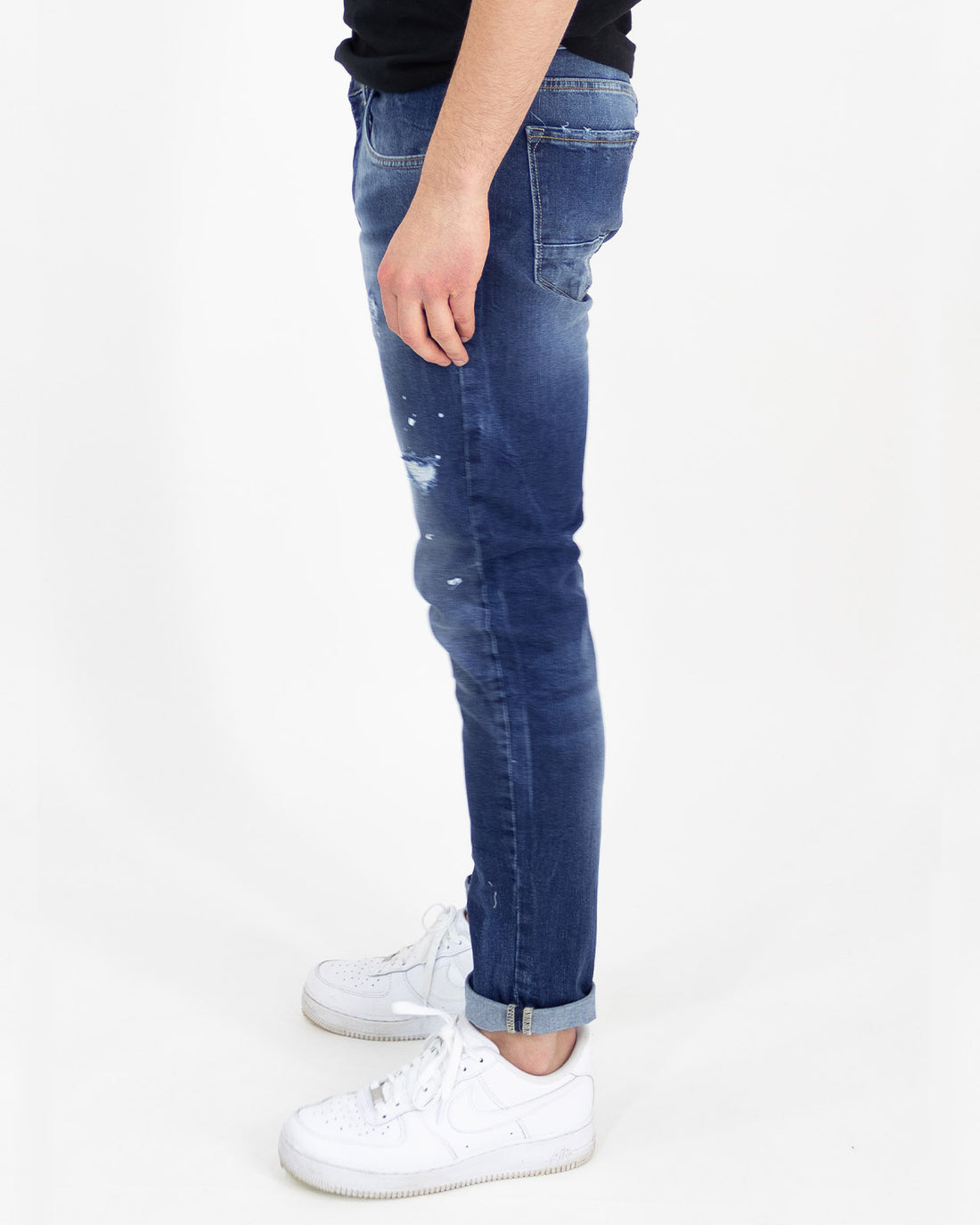 Slim mini ripped jeans