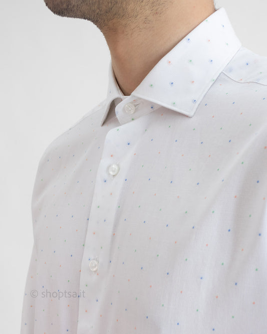 Camicia elegante micro puntino