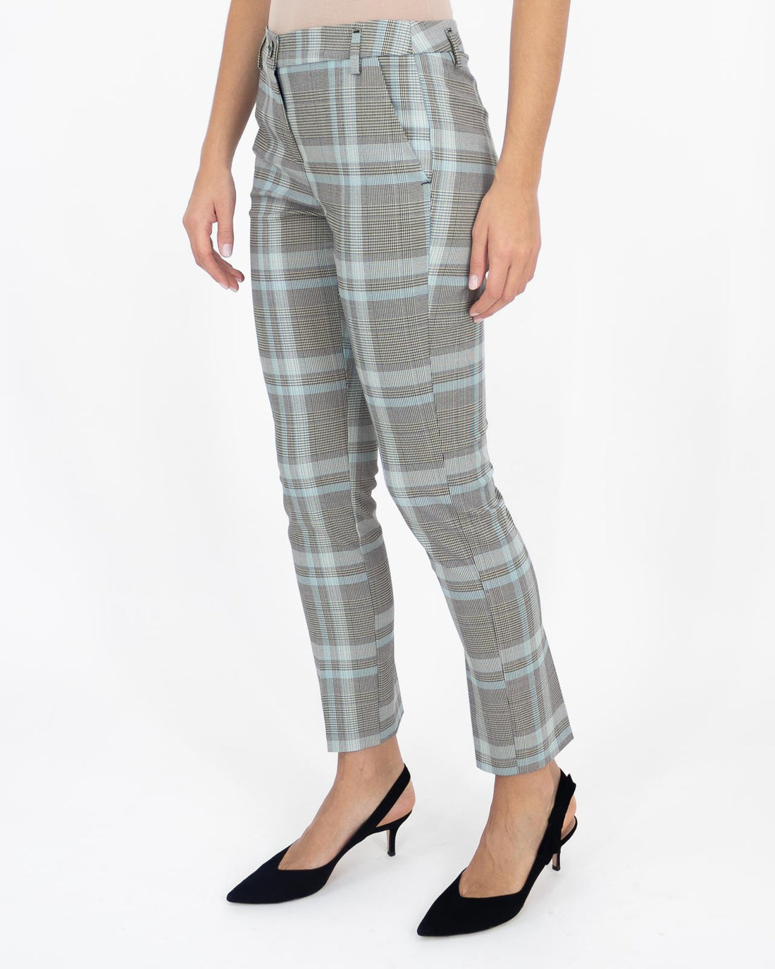 Light blue checked trousers