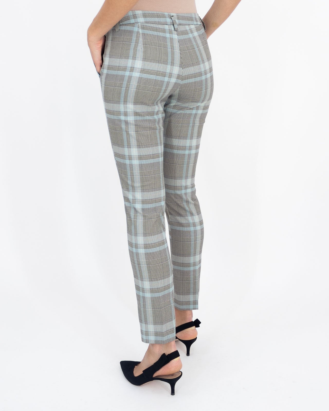 Pantalone a quadri azzurro - Emme Marella - shopTSa