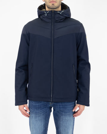 Diagonal knitted jacket