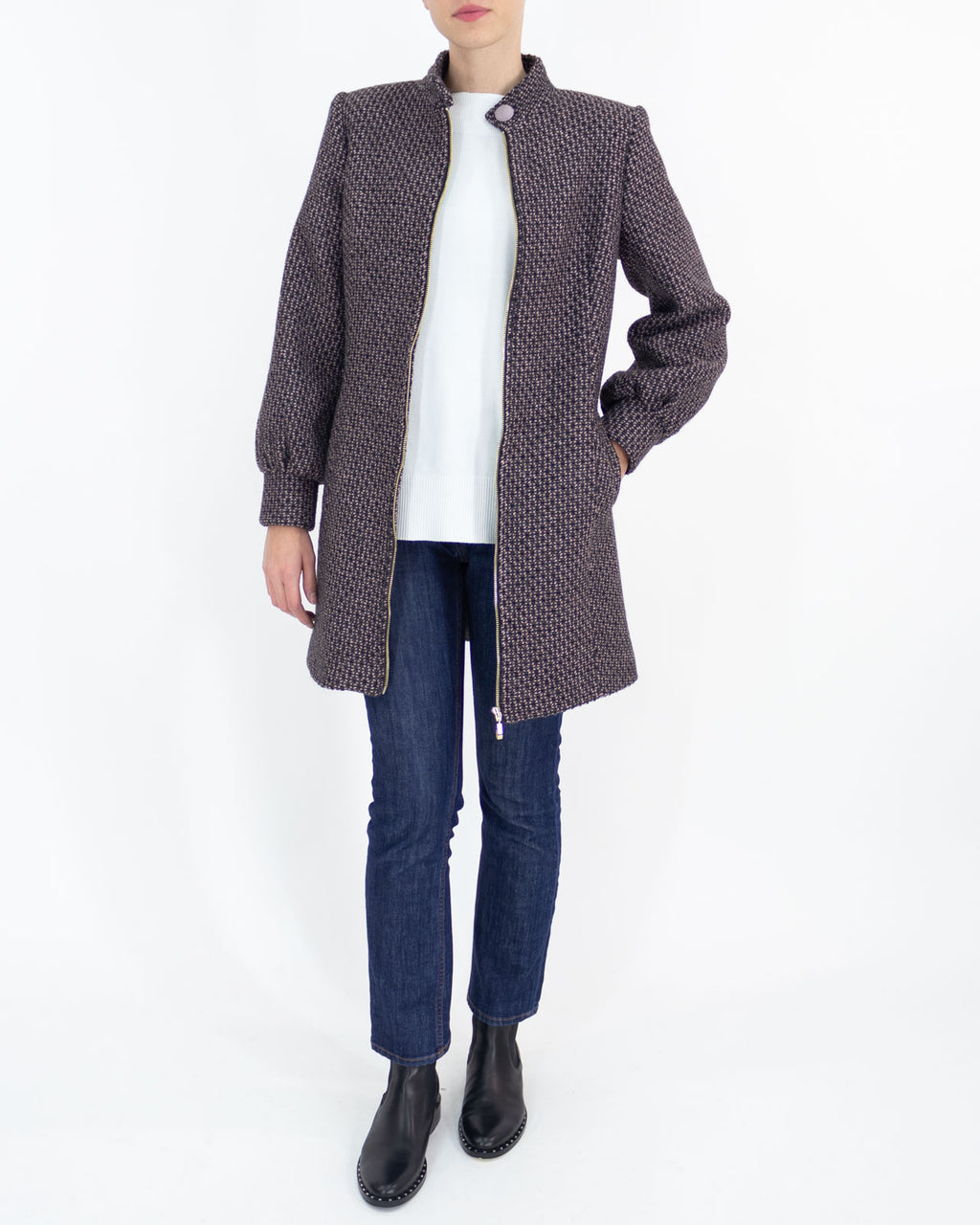 Cappotto in lana con zip - Angysix - shopTSa