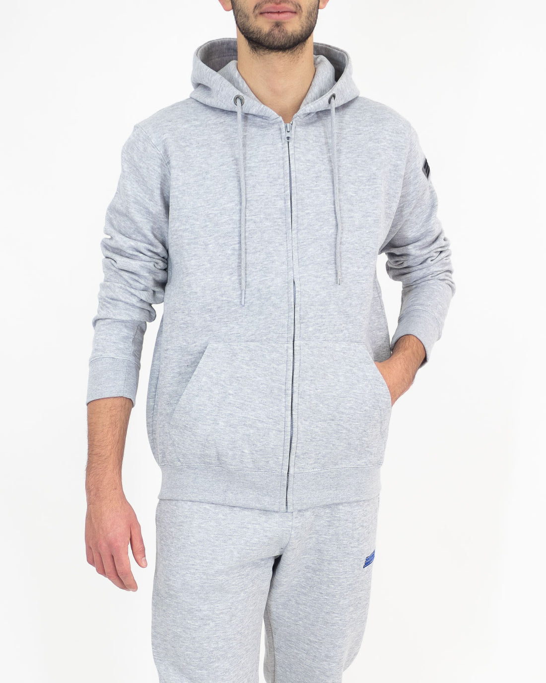 Full zip hooded sweatshirt