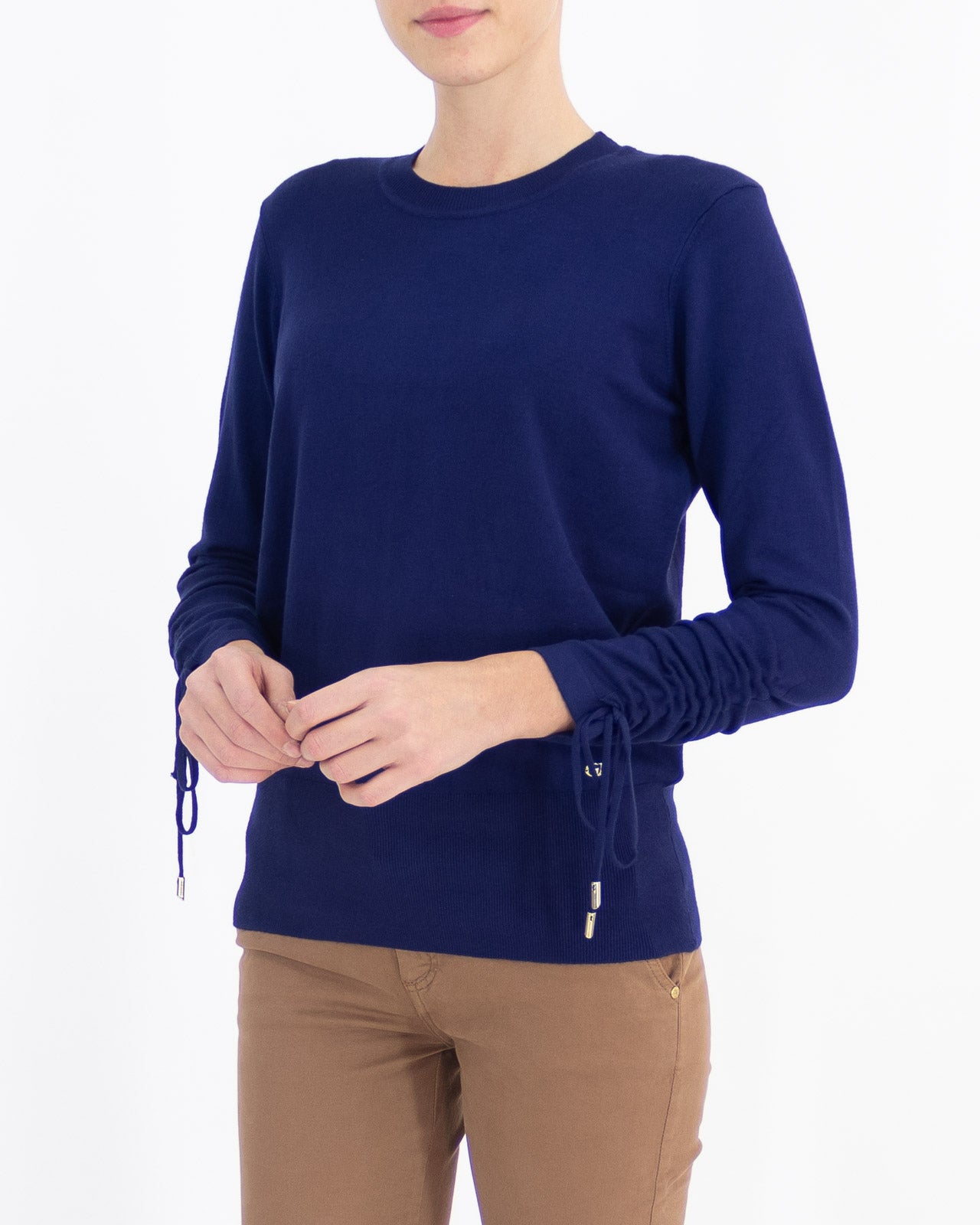 Viscose sweater with laces