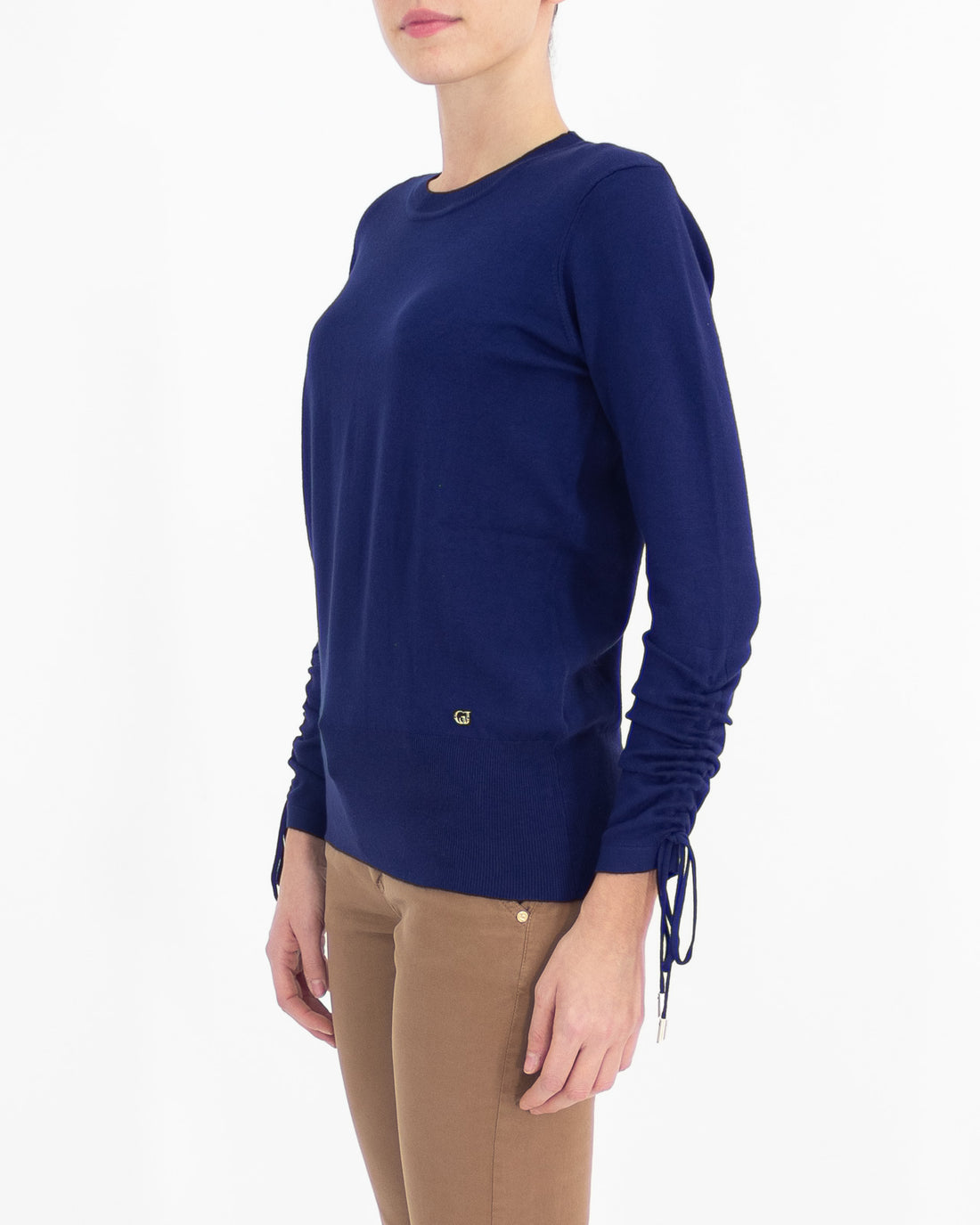 Viscose sweater with laces