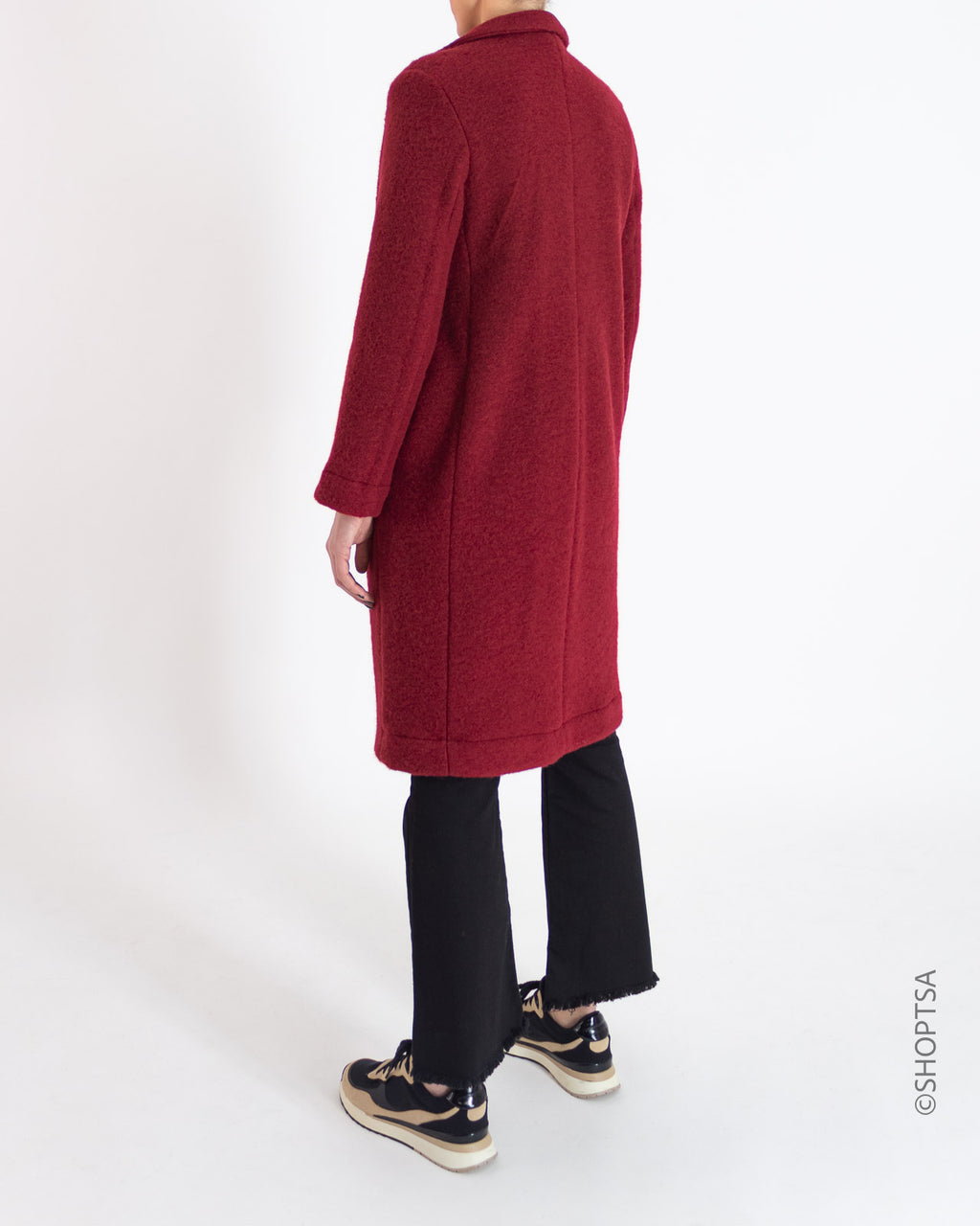 Cappotto lungo rosso lana - RAGNO - Ragno - shopTSa