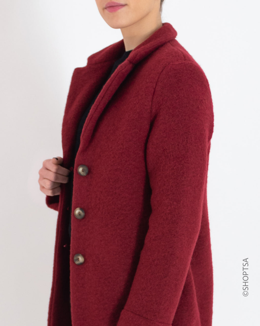 Cappotto lungo rosso lana - RAGNO - Ragno - shopTSa