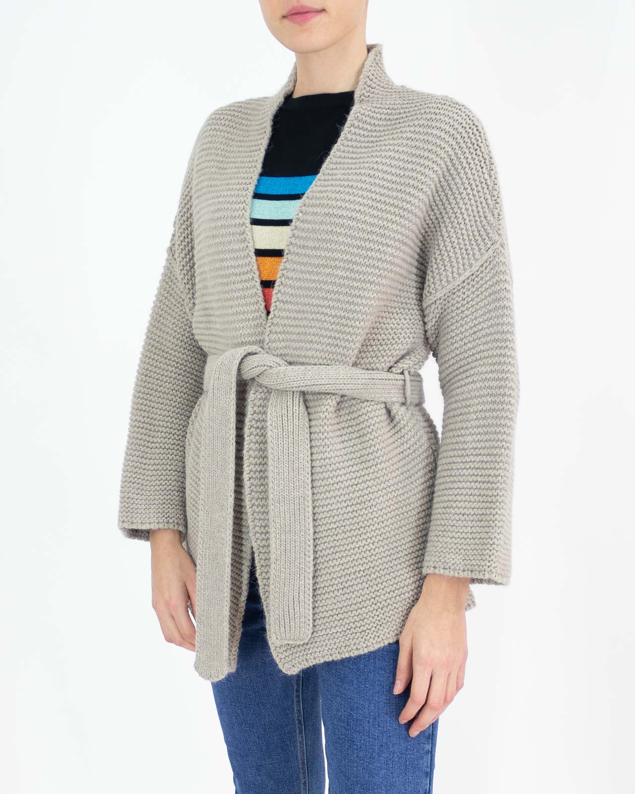 Cardigan in lana con cintura - Flash - shopTSa