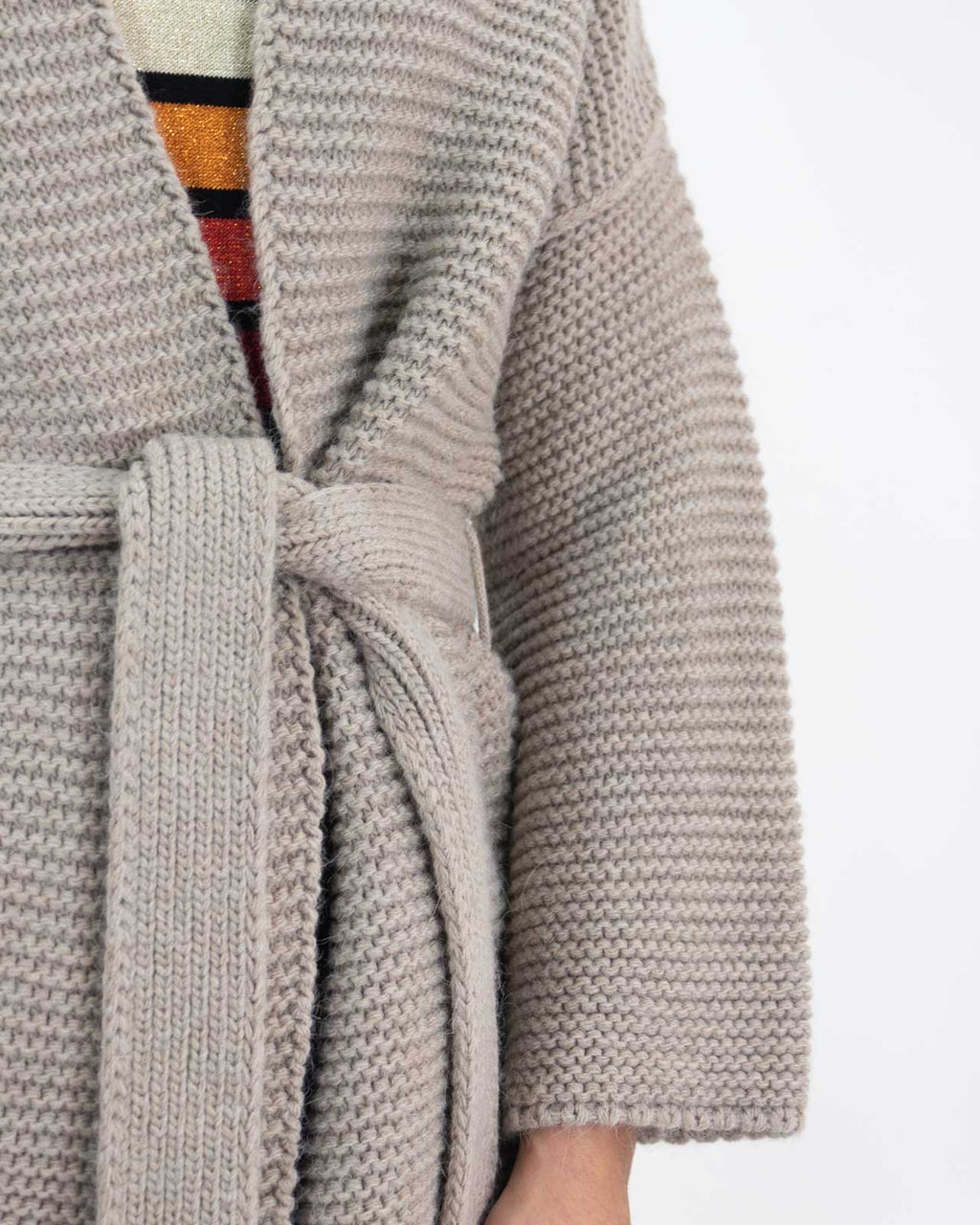 Cardigan in lana con cintura - Flash - shopTSa