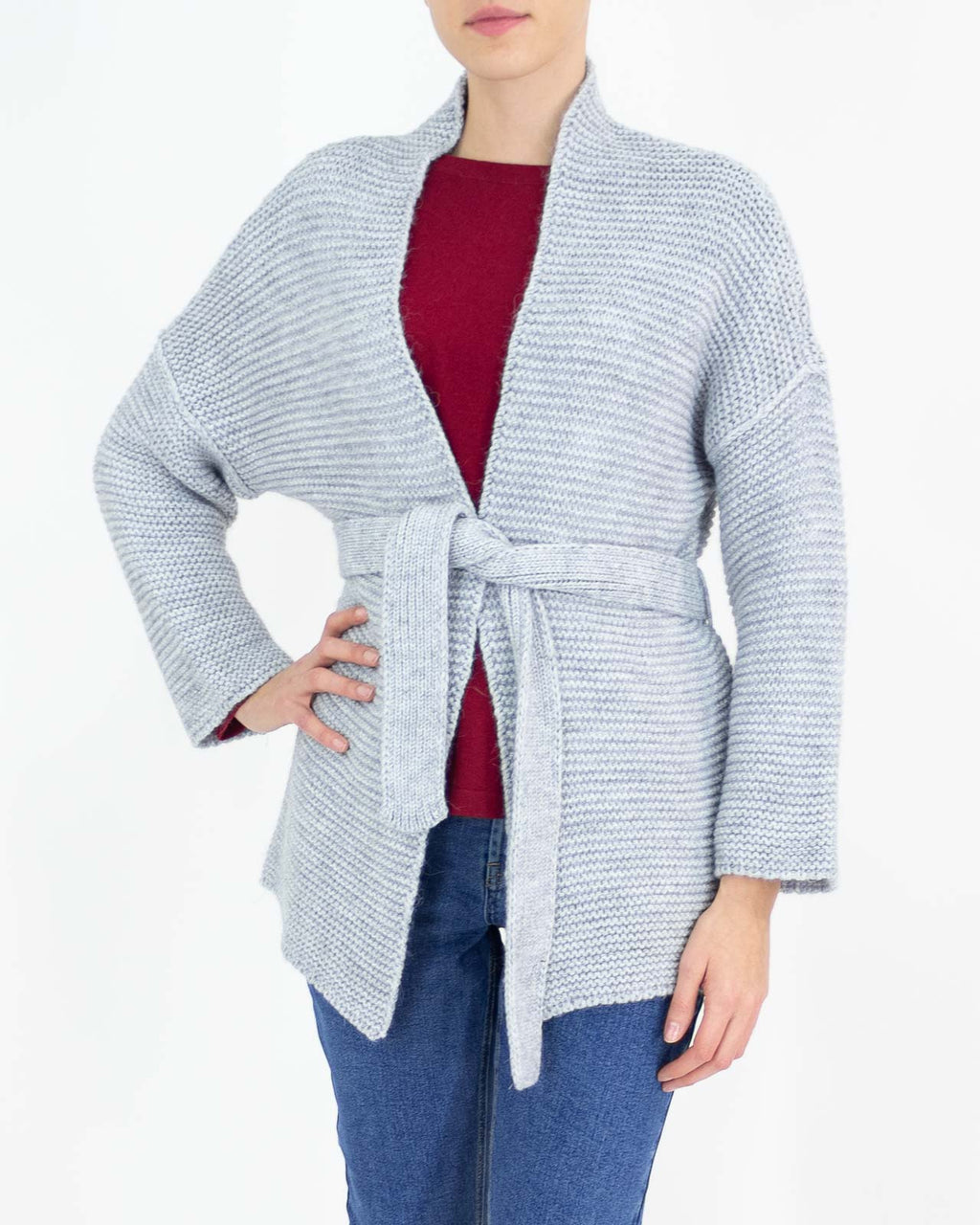 Cardigan in lana con cintura - Flash - shopTSa