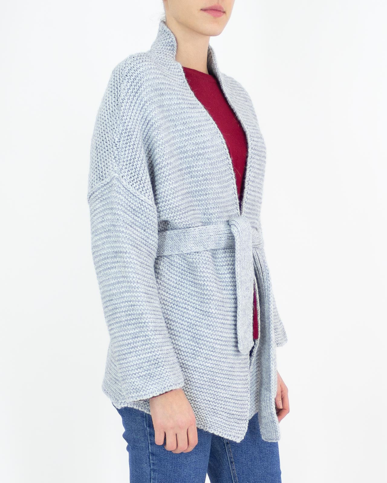 Cardigan in lana con cintura - Flash - shopTSa