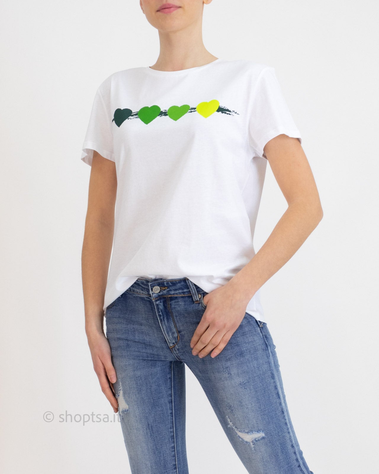 T-shirt cuori verdi - EMME Marella - Emme Marella - shopTSa