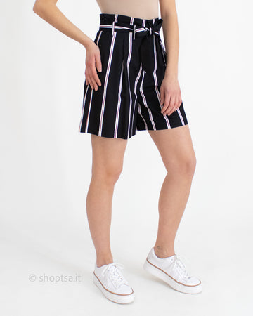 Striped viscose Bermuda shorts - EMME Marella