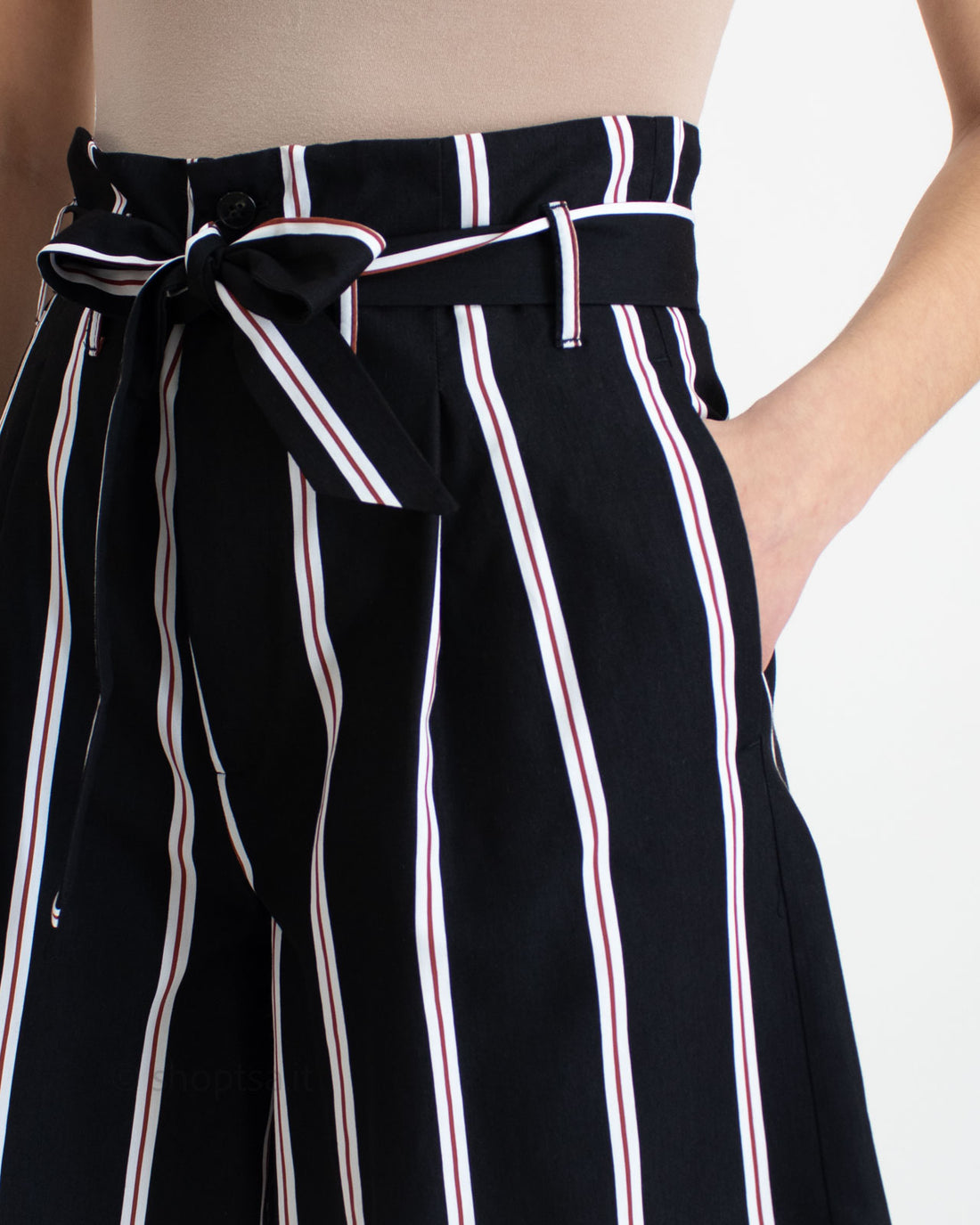Striped viscose Bermuda shorts - EMME Marella