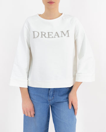 White crewneck sweatshirt - EMME Marella 