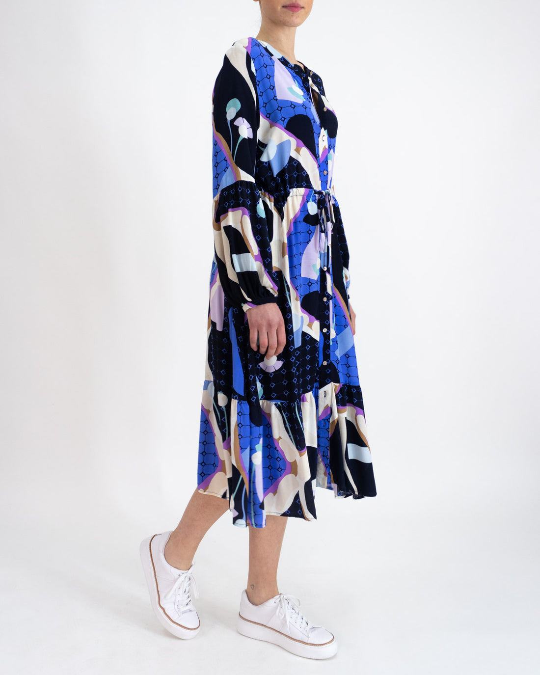 Lightweight patterned midi dress