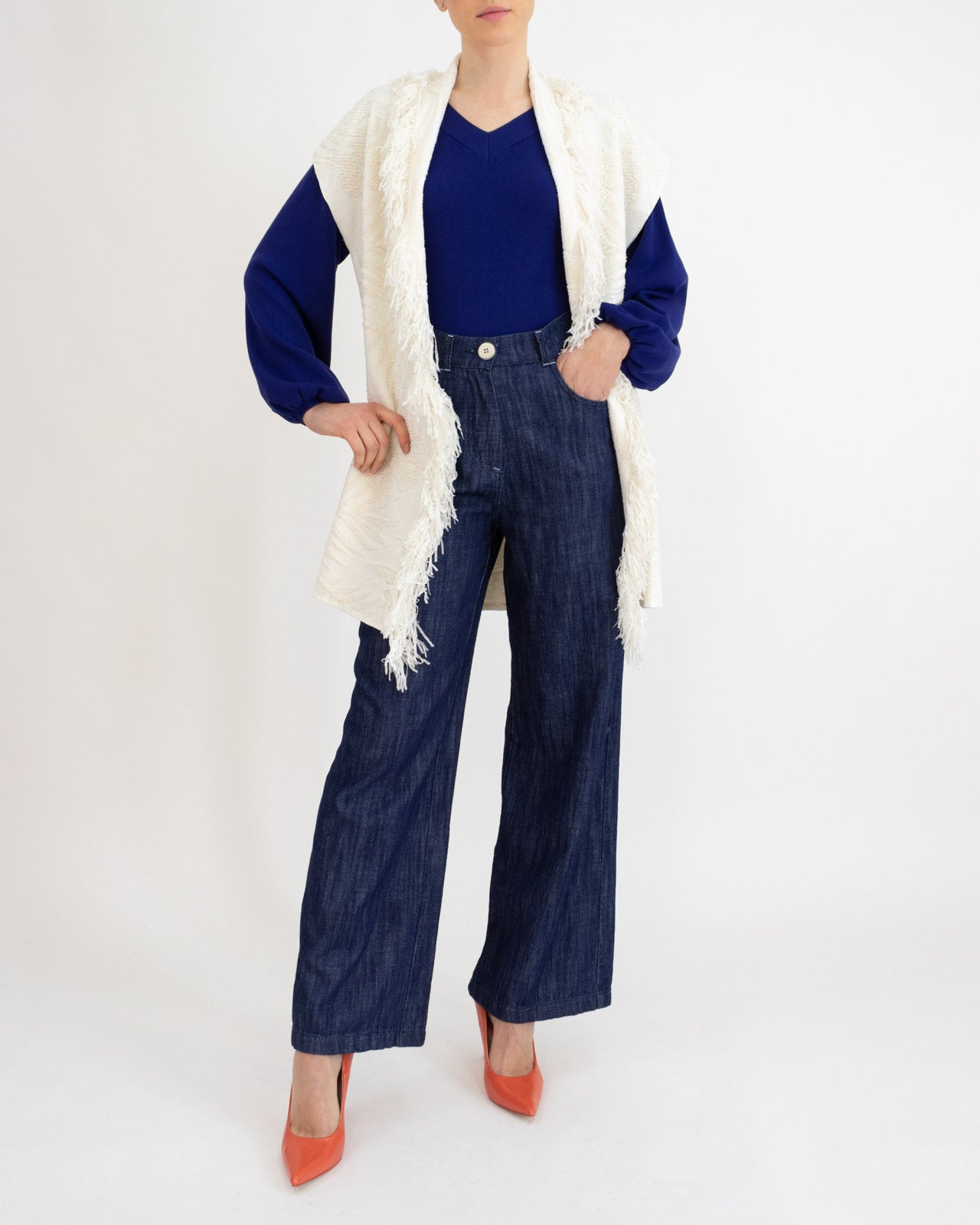 Gilet lungo in cotone - Vicolo - shopTSa