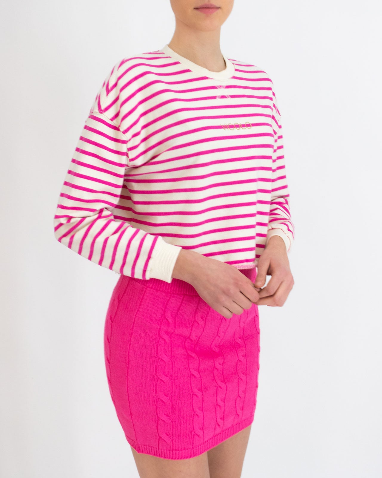 Felpa a righe crop - Vicolo - shopTSa