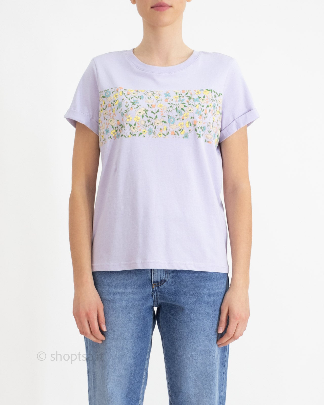 T-shirt lilla cotone organico